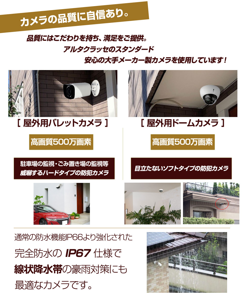 設置工事付き！】防犯カメラセット 監視カメラセット 500万画素 カメラ 