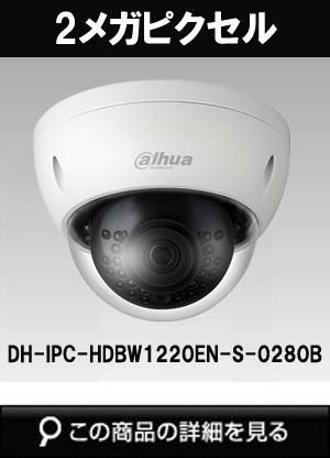Dahua（ダーファ）防犯カメラ DH-IPC-HDBW1220EN-S-0280B（2メガピクセル フルHD IR LED 搭載　耐衝撃  ネットワークミニドーム型カメラ）