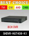  AHD/TVI/CVI/CVBS 4in1 8CH 防犯カメラ用レコーダー 52～800万画素 1TB 最大30fps SHDVR-HU7208-K1 