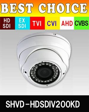 防犯カメラ 200万画素 HDSDI/EXSDI/TVI/AHD/CVI/CVBS 6in1 屋外用