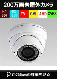 防犯カメラ 200万画素 HDSDI/EXSDI/TVI/AHD/CVI/CVBS 6in1 屋外用 