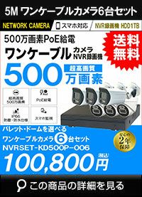 防犯カメラ 6台セット 屋外 録画機能付き AI人体検知 人感