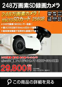 工事不要 防犯カメラ 屋外 録画機能付き BNC/RCA端子で映像確認