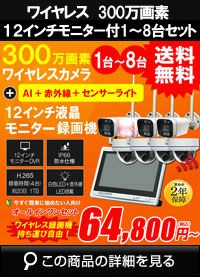 アルタクラッセ（Alta Classe）ワイヤレス 12インチモニター付き 防犯カメラセット ALWSET-KD300-018