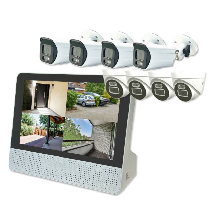 JUANCLOUD IPカメラ2台、モニター1台、台座5台セット JUANCLOUD 防犯カメラ モニター＋Wi-Fiネットワーク屋外IPカメラ